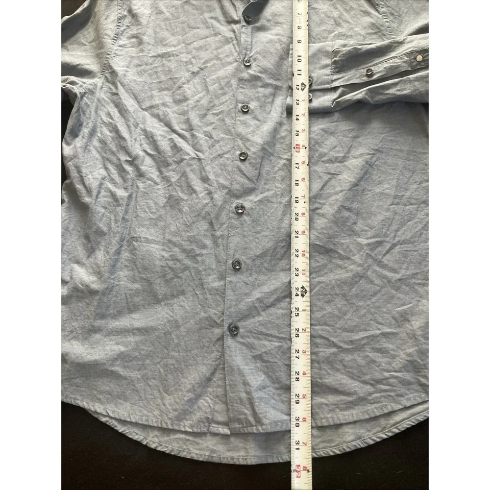 Singer‎ and Sargent Mens Size L Blue Long Sleeve Shirt